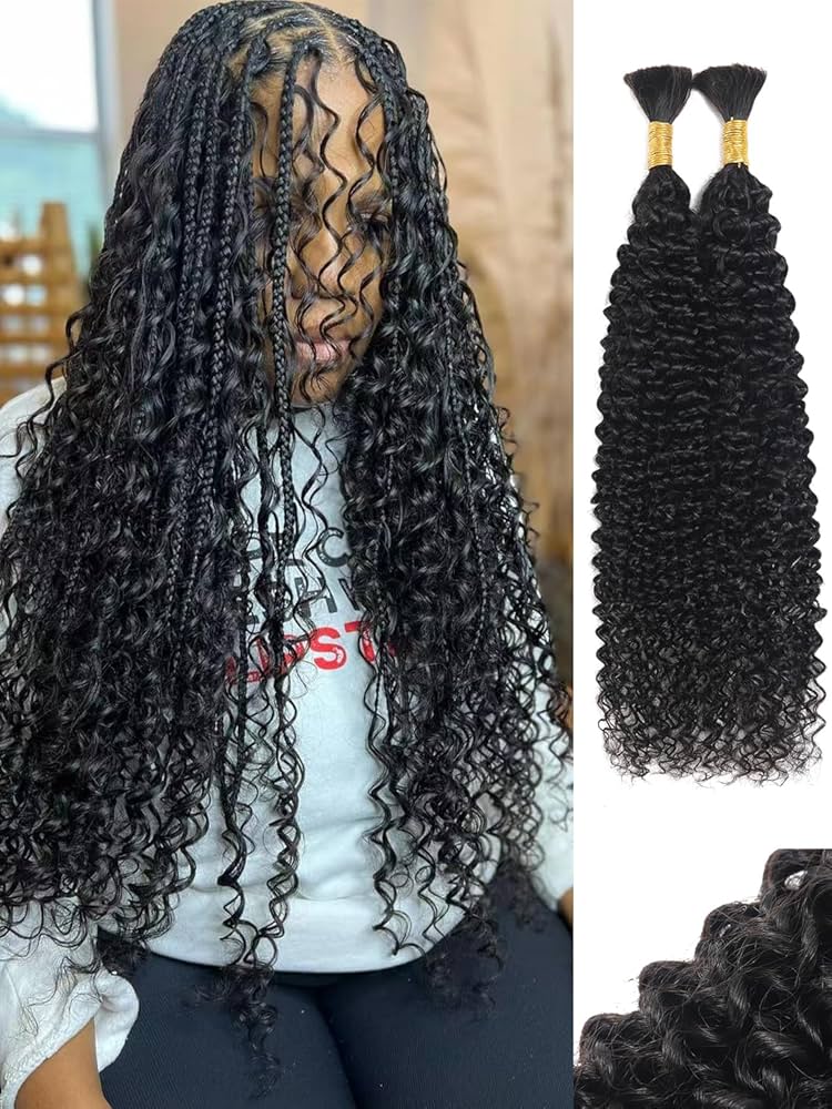 Boho knotless braids curly ends