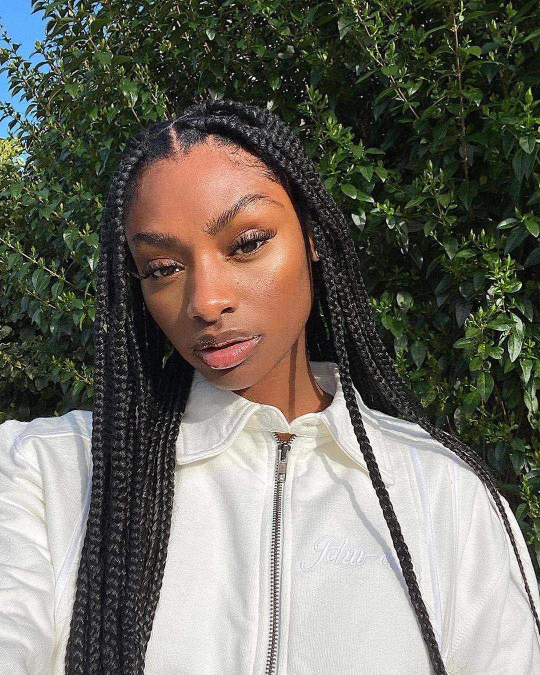 Long box braids with neat parting - District Braids by Anna