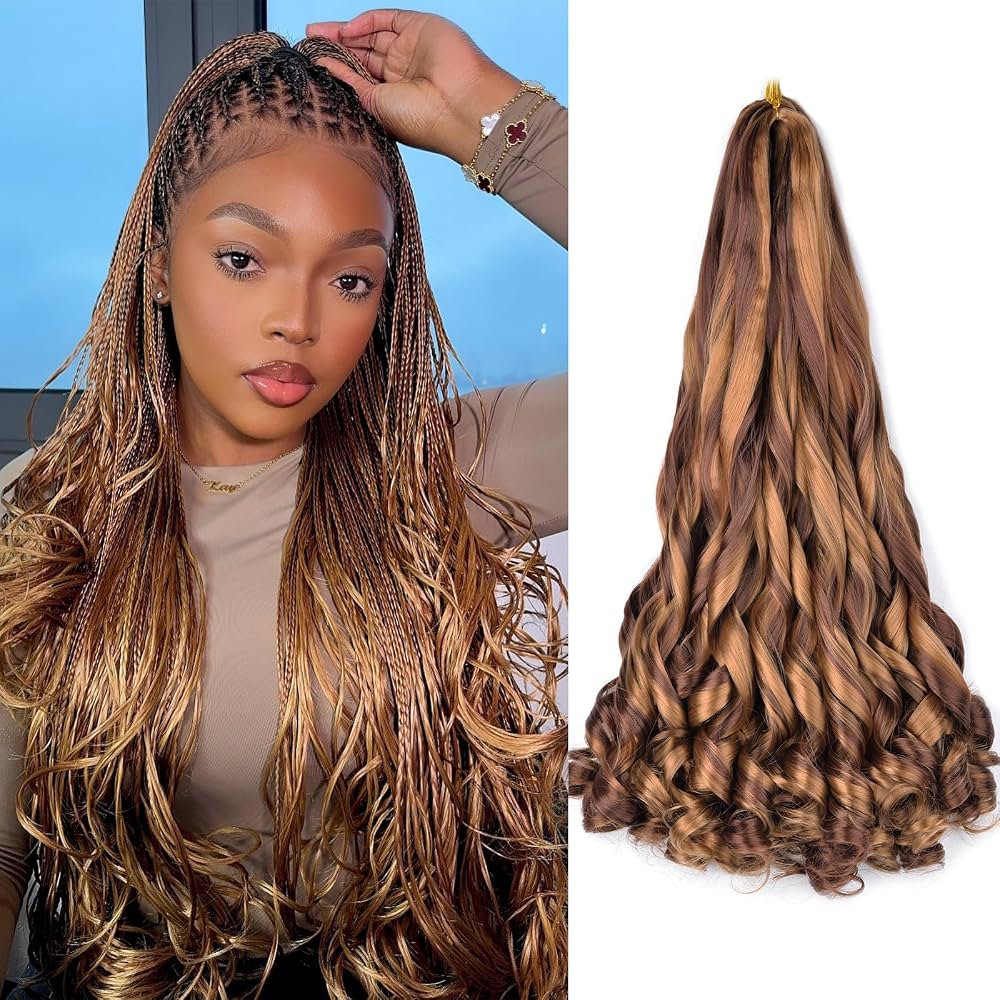 French curl boho braids
