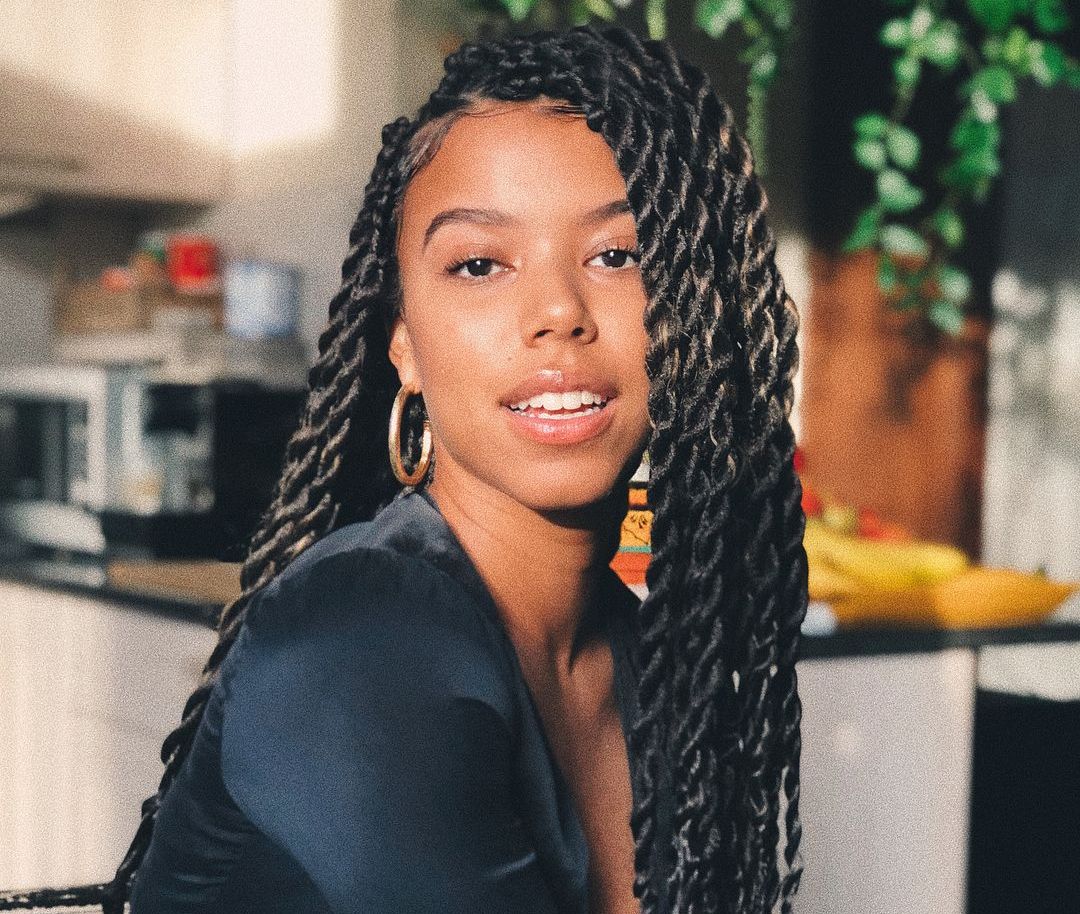Senegalese twists close up